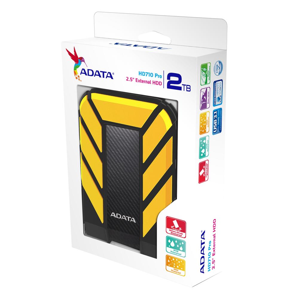 ADATA 2TB AData HD710 Pro USB3.1 2.5-inch Portable Hard Drive (Yellow)