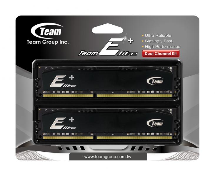 TEAM 2GB Team Elite Plus Black DDR RAM PC3200 (3-4-4-8) Dual Channel kit for Desktops