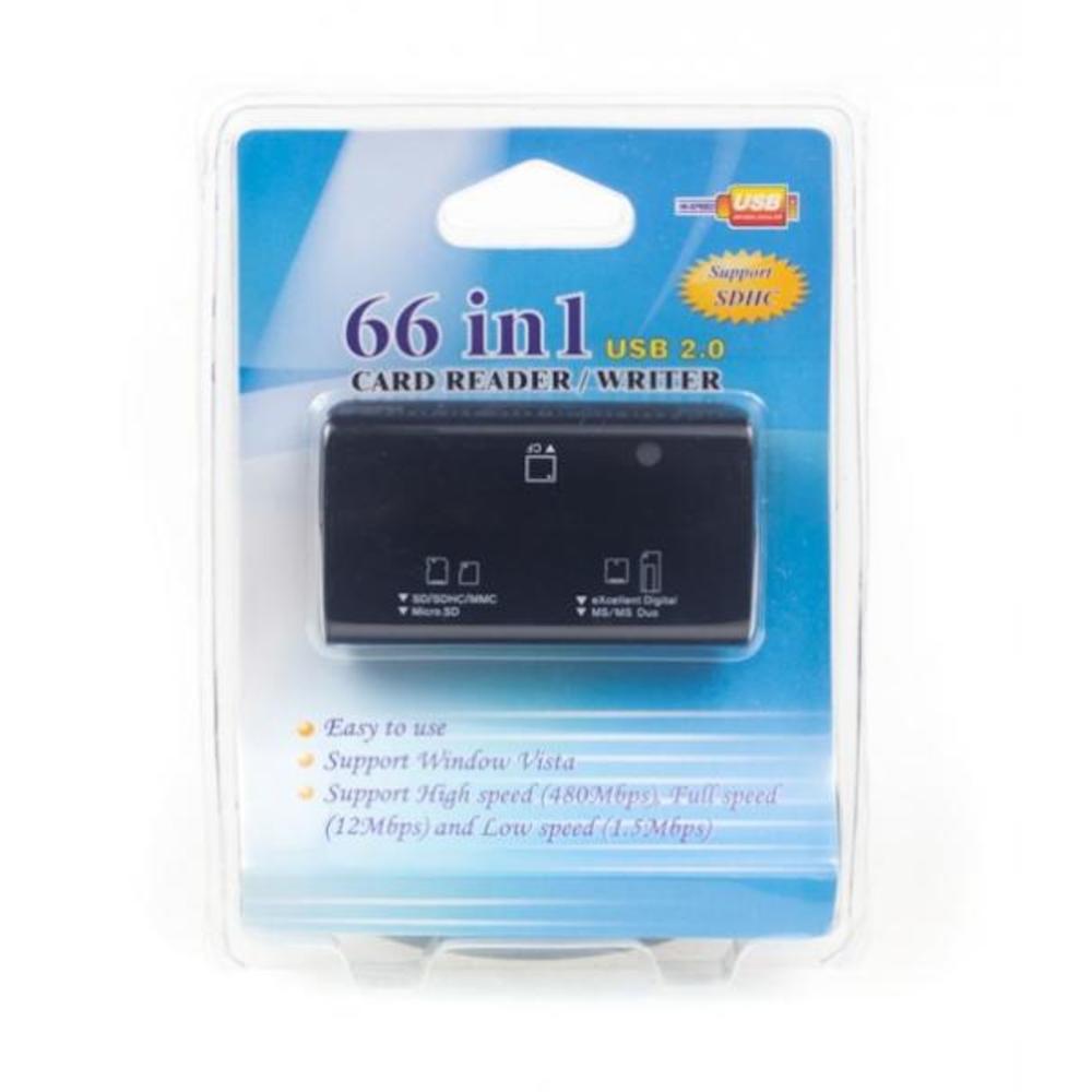 NEON 66-in-1 Compact Size Black Flash Memory card reader USB2.0