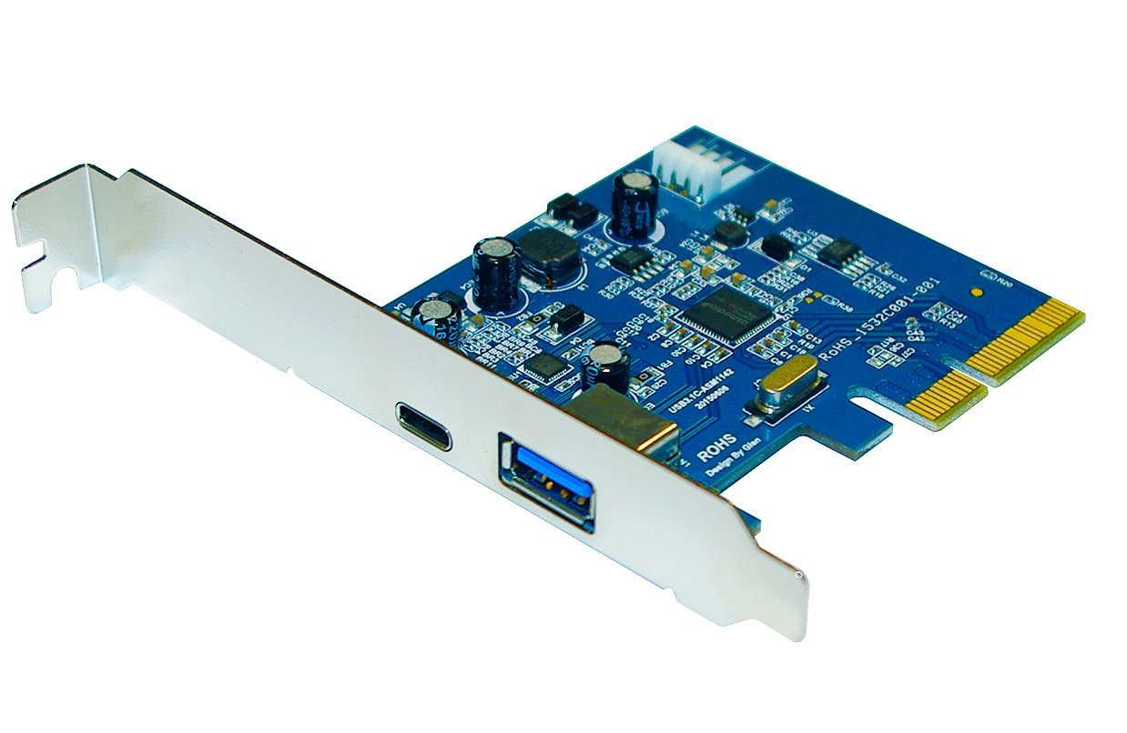 ZTC Sky USB 3.1 Add-On PCIe Card High Speed Dual C and A USB ports