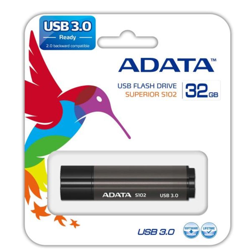 ADATA 32GB AData DashDrive Elite S102 Pro USB3.0 Flash Drive (Titanium)