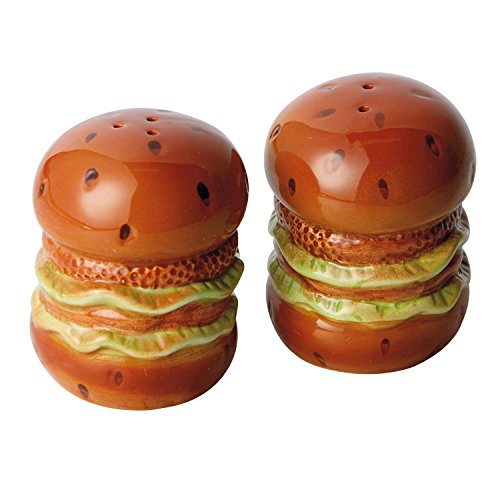 Design Imports Hamburger Salt & Pepper Ceramic Shaker Set of 2