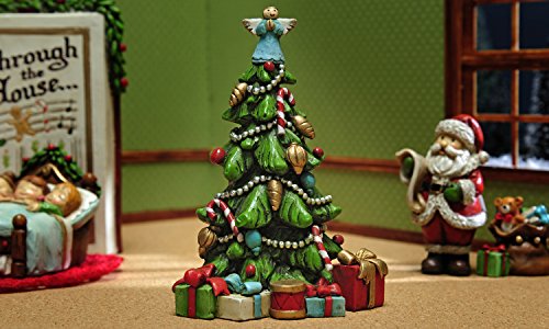 Gift Craft 4" Christmas Tree Miniature Statue Figurine for Fairy Garden Display