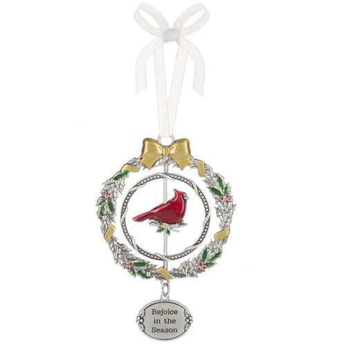 Ganz Rejoice in the Season Christmas Cardinal 3D 4 3/8" Christmas Ornament