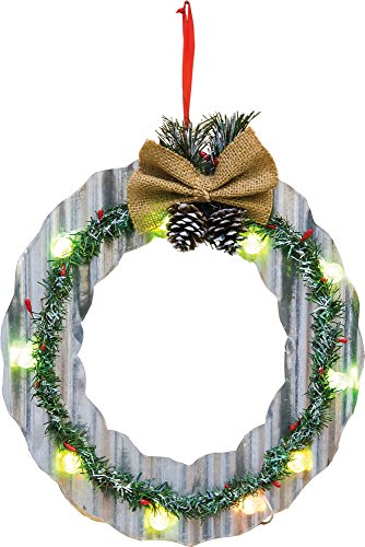 Hanna S Handiworks Llc Christmas Wreath Pine Cone 14 Inch Light Up Hanna S Handiworks Llc Christmas Wreath Pine Cone 14 Inch Light Up Metal Door Hanger