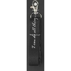 DICKSONS, INC. I Can Do All Things Philippians 4:13 Black Christian Keychain Lanyard