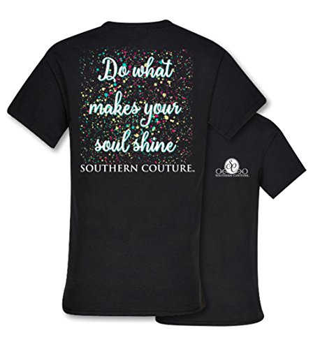 Southern Couture SC Classic Soul Shine Womens Classic Fit T-Shirt - Black, Small
