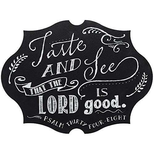 Dicksons Taste And See Lord Is Good Chalkboard Style 11 x 14 Wood Wall Sign Plaque