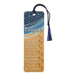 Dicksons Footprints In The Sand Sandy Brown Paper 6 x 2 Inches Tassled Bookmark Set of 12