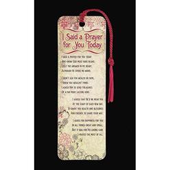Dicksons I Said A Prayer for You Today Pink Floral Cardstock Tassel Bookmarks, Pack of 12
