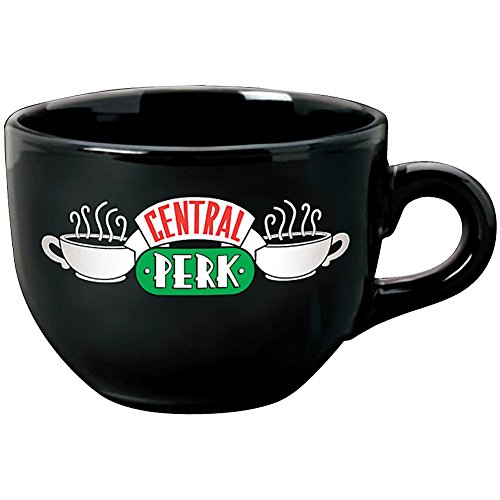 ICUP Friends 875257 24 oz Friends Central Perk Coffee Ceramic Mug&#44; Black