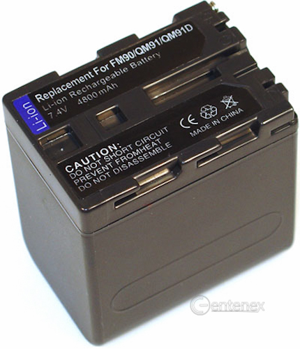 Centenex Electronics 2 Battery + Charger for Sony NP-QM91D HVR-A1 DCR-HC14 DCR-HC14E HDR-HC1 NP-FM50 DCR-TRV14 DCR-TRV255