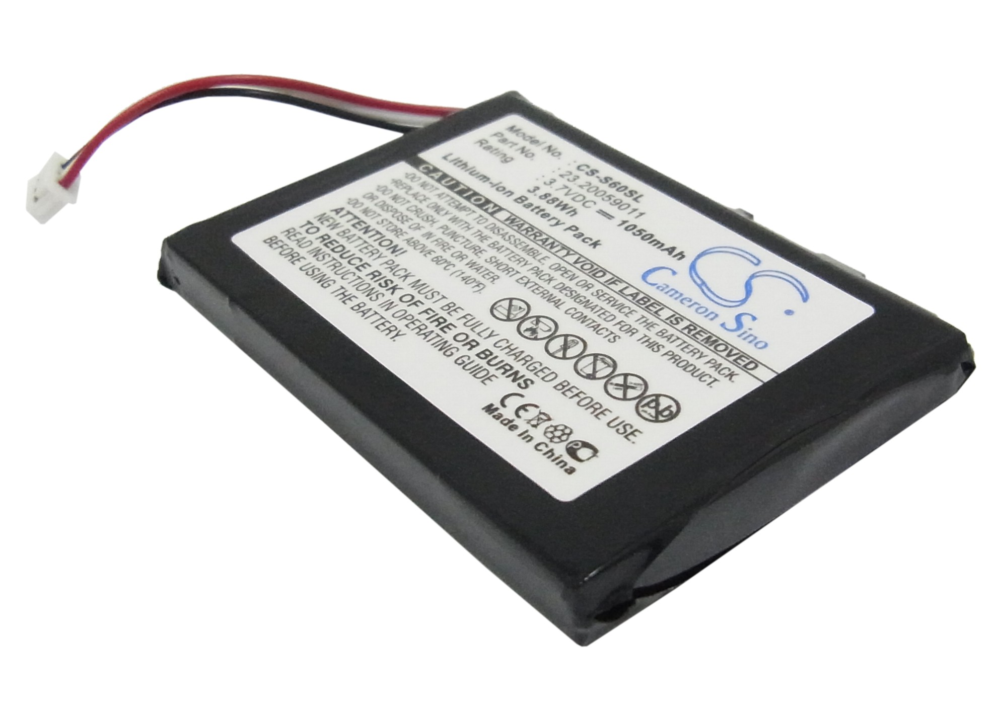 Cameron Sino Battery for Acer S10 S50 S60 23.20059011 Pocket PC PDA CS-S60SL 3.7v 1050mAh