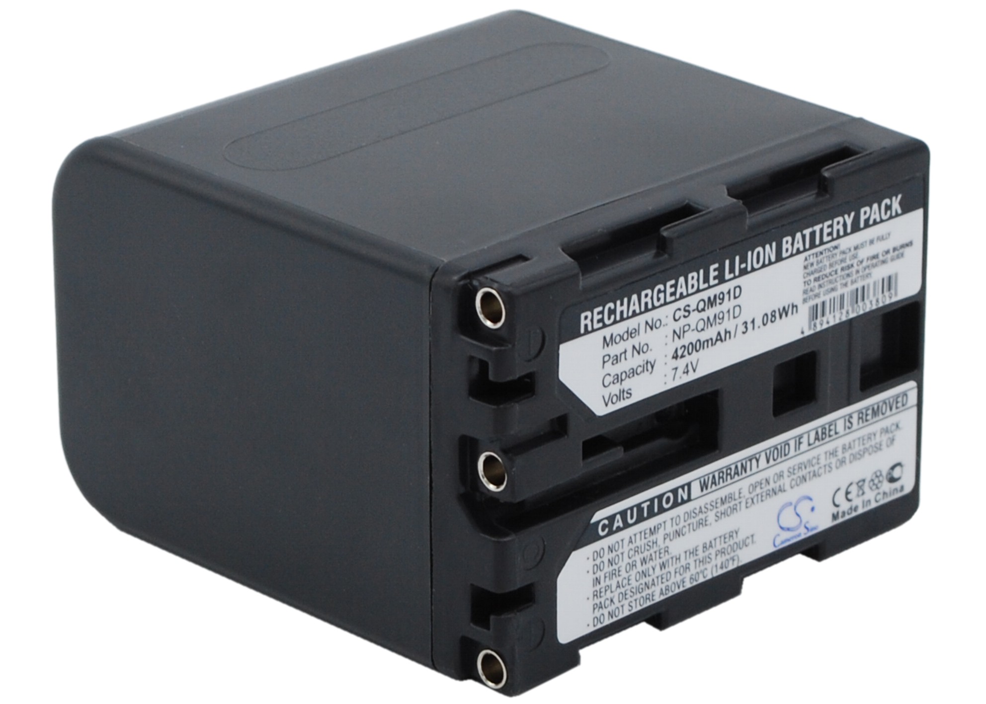 Cameron Sino Battery for Sony CCD-TRV428 DCR-TRV15 DCR-TRV16 GV-D1000 DCR-PC8 NP-QM91D 4200mA