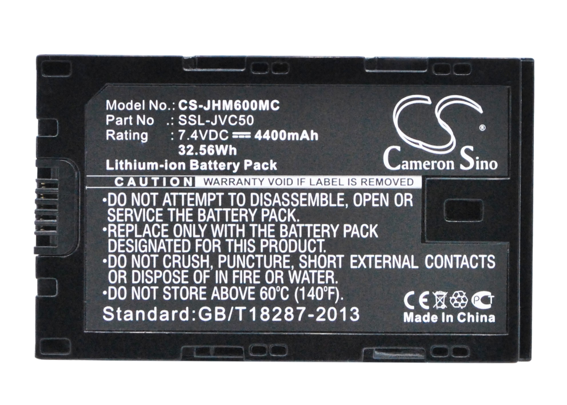 Cameron Sino Battery for JVC GY-HM200 GY-HMQ10 GY-HM200E LC-2J SSL-JVC50 SSL-JVC70 4400mAh