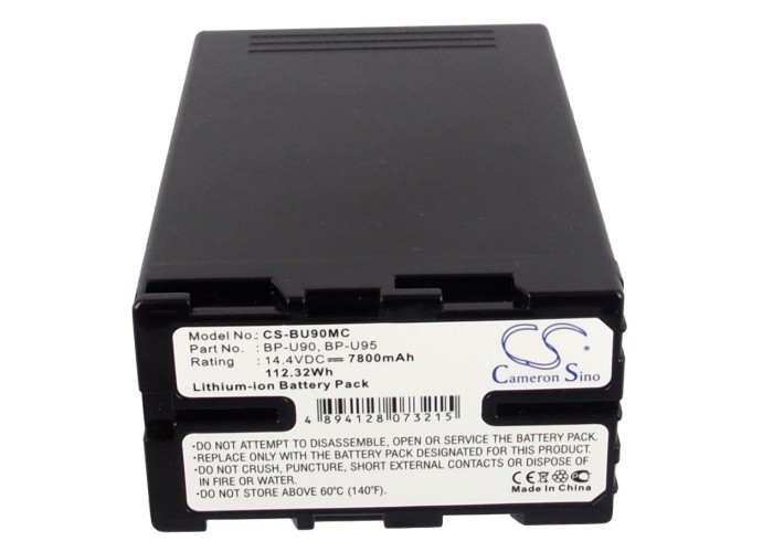 Cameron Sino Battery for Sony HD422 PMW-200 PMW-300 PMW-EX160 PXW-X180 BP-U90 BP-U95 7800mAh