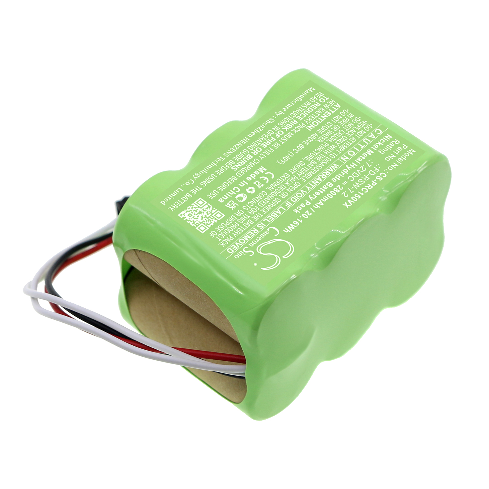 Cameron Sino Battery for Pyle PUCRC15 PUCRC15BAT PUCRC17 Pure FD-RSW-7.2 CS-PRC150VX 2800mAh