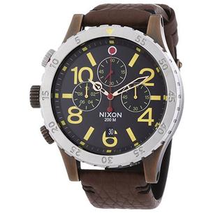 Nixon A363 1625 Mens The 48 20 Chrono Leather Antique Copper Brown Watch - 48 20 Chrono Leather Nixon A363 1625 Mens The 48 20 Chrono Leather Antique Copper Brown Watch - 48 20 Chrono Leather