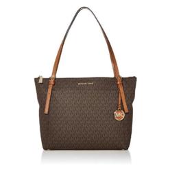 michael kors tote acorn voyager zip east brown west bag