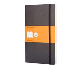 &nbsp; Moleskine Classic Notebook, Soft Cover, Large (5" x 8.25"), Double Layout, Ruled/Plain, Black, 192 Pages NB313SBK