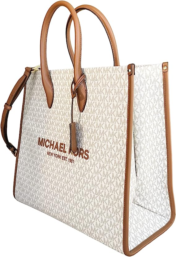 Michael Kors Mirella Large Signature MK Tote Bag (Vanilla MK) 35F2G7ZT3B-149