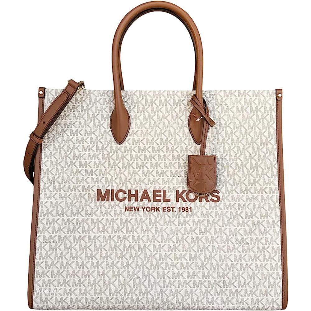 Michael Kors Mirella Large Signature MK Tote Bag (Vanilla MK) 35F2G7ZT3B-149