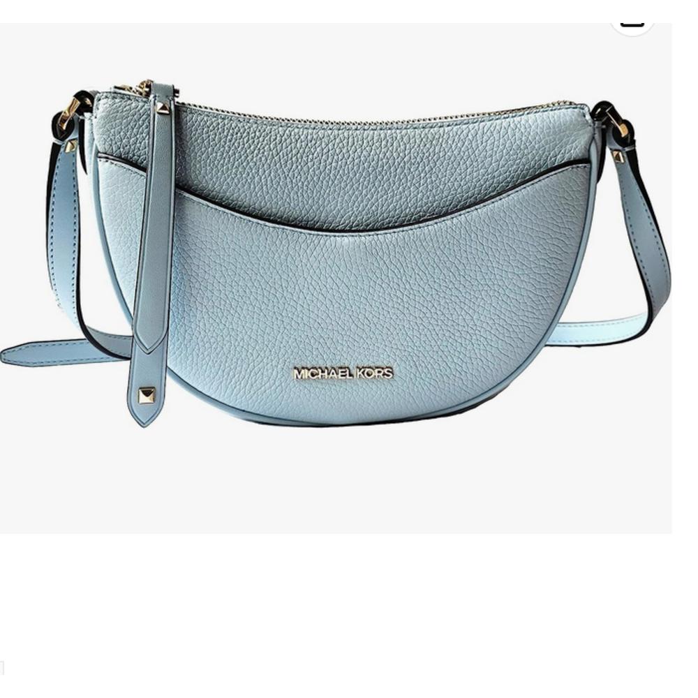 Michael Kors Dover Small Leather Crossbody Bag Purse Handbag (Vista Blue)  35R3G4DC5L-vista