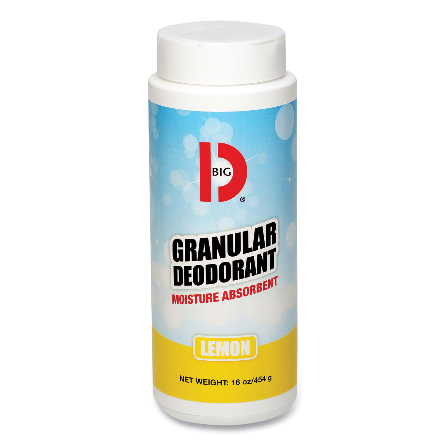 BIG D Granular Deodorant, Lemon, 16 Oz, Shaker Can, 12/Carton