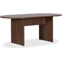 Lorell Essentials Walnut Laminate Oval Conference Table - 1.3" Table Top, 0" Edge, 70.9" x 35.4"29.5