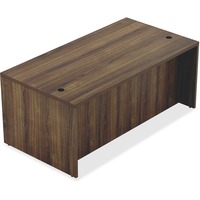 Lorell Chateau Series Walnut Laminate Desking - 70.9" x 35.4"30" Desk, 1.5" Top - Reeded Edge - Mate