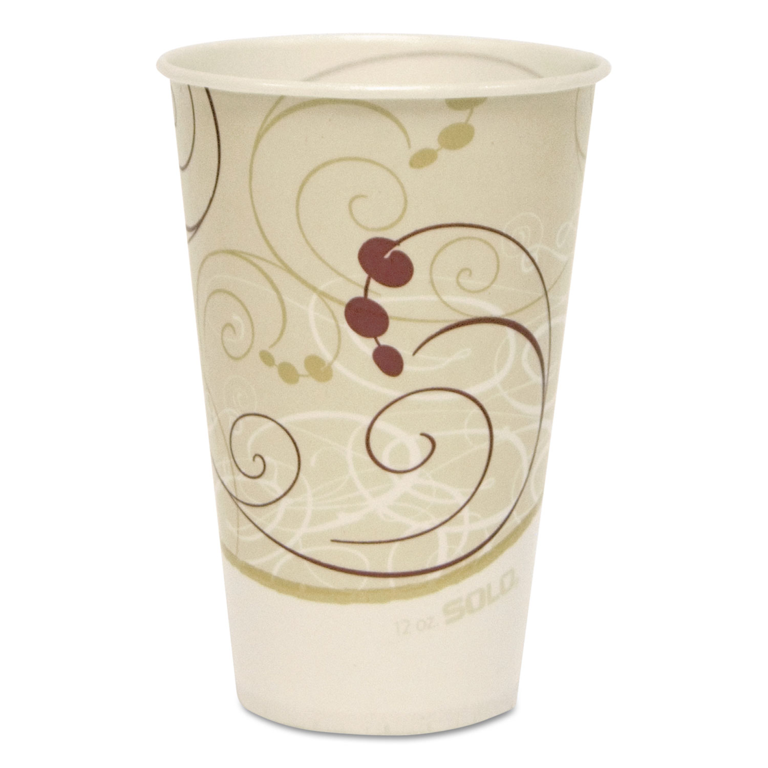 Solo Symphony Treated-Paper Cold Cups, 12 oz, White/Beige/Red, 100/Bag, 20 Bags/Carton