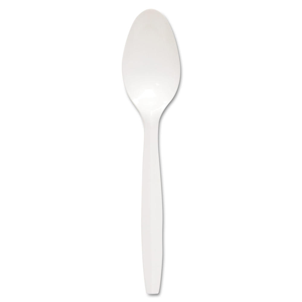Solo Regal Mediumweight Cutlery, Full-Size, Teaspoon, White, 1000/carton