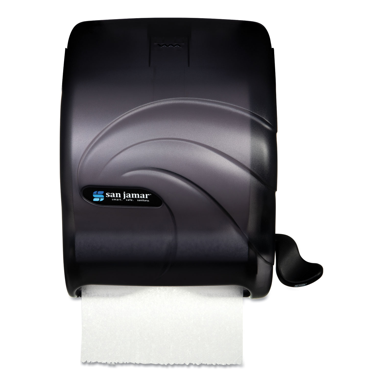 San Jamar Element Lever Roll Towel Dispenser, Oceans, 12.5 X 8.5 X 12.75, Black Pearl