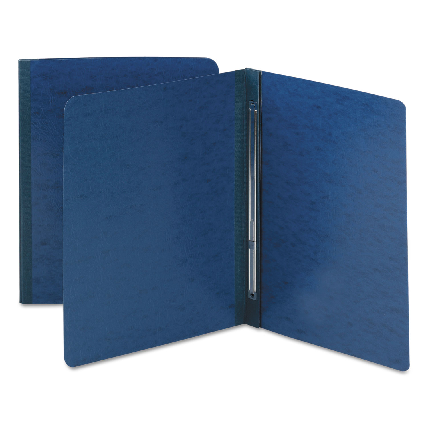 Smead Prong Fastener Premium Pressboard Report Cover, Two-Piece Prong Fastener, 3" Capacity, 8.5 X 11, Dark Blue/Dark Blue