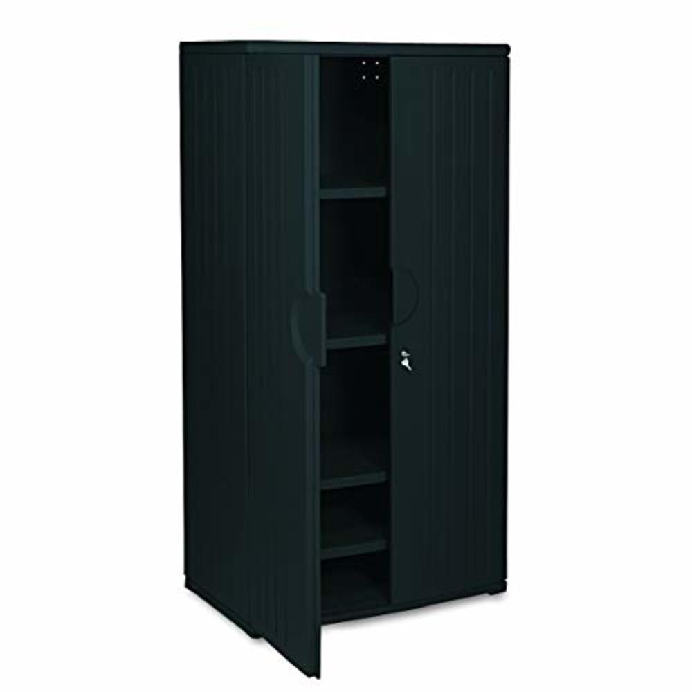Iceberg Rough N Ready Storage Cabinet, Four-Shelf, 36 X 22 X 72, Black