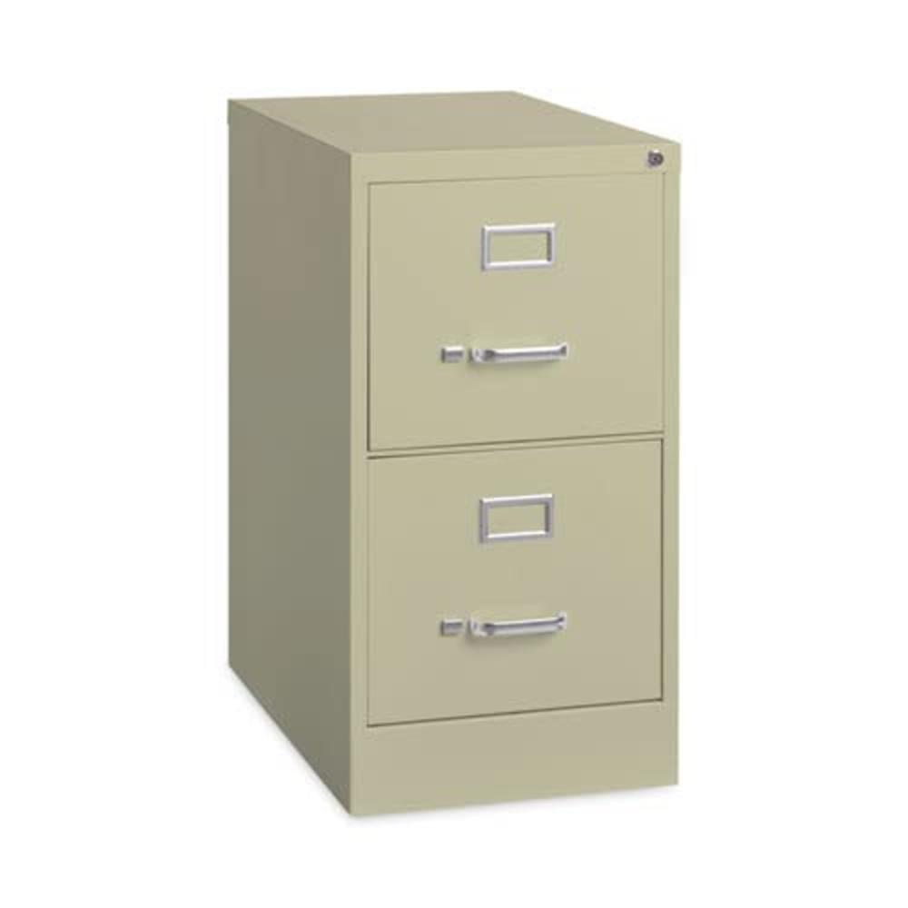 Hirsh Industries Vertical Letter File Cabinet, 2 Letter-Size File Drawers, Putty, 15 X 22 X 28.37
