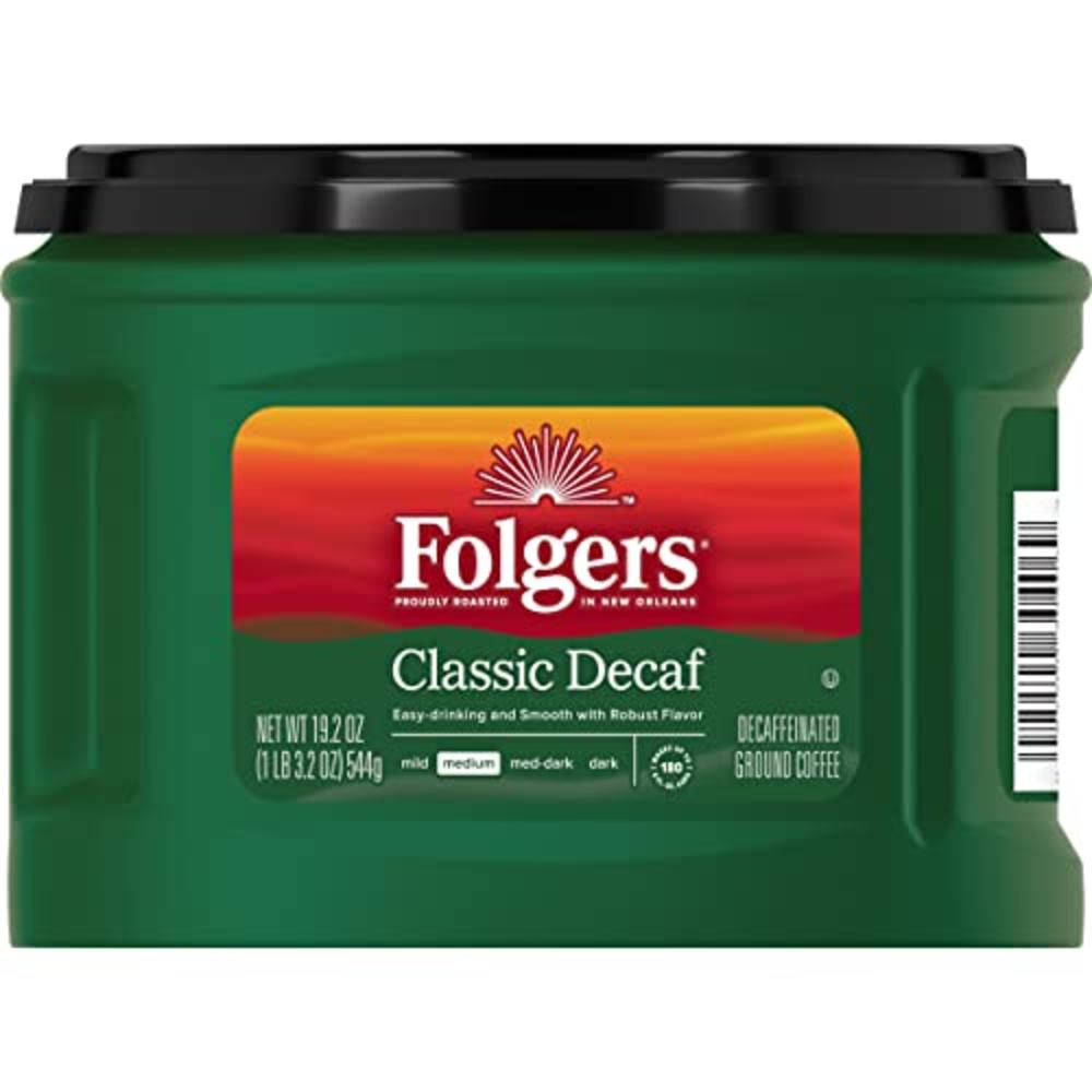 Folgers Coffee, Classic Roast Decaffeinated, Ground, 22 3/5Oz Can