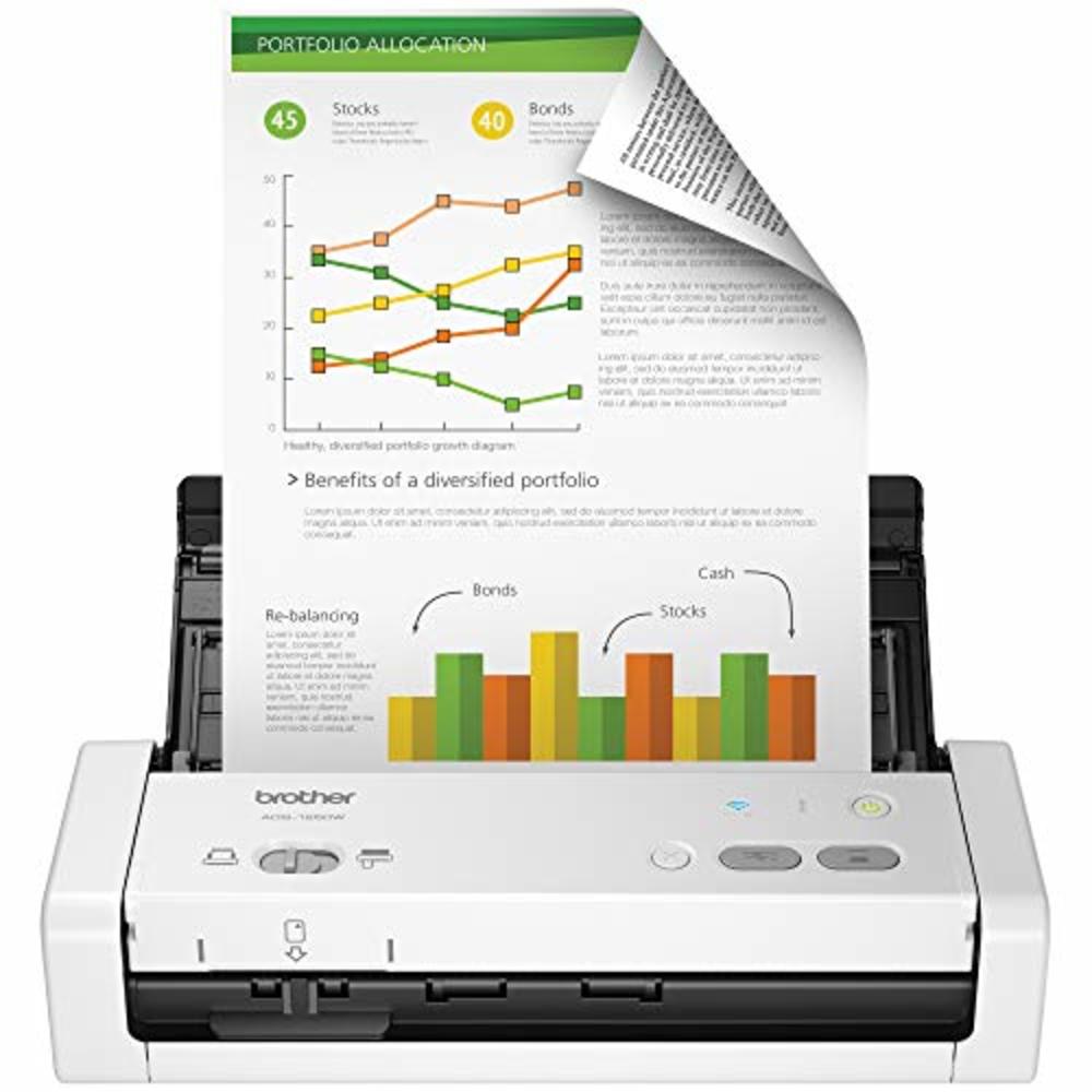 Brother Ads1250W Wireless Compact Color Desktop Scanner With Duplex