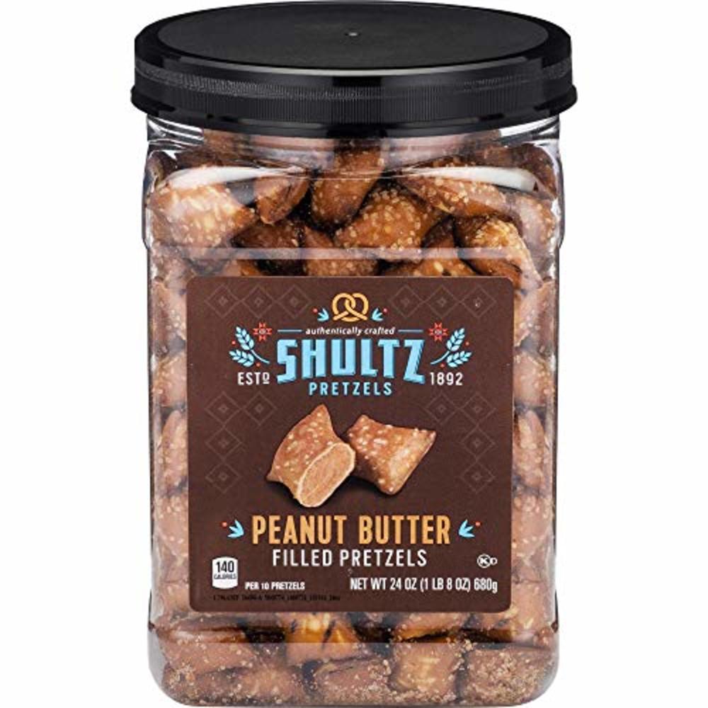 Shultz Pretzels, Peanut Butter, Tub, 24 Oz