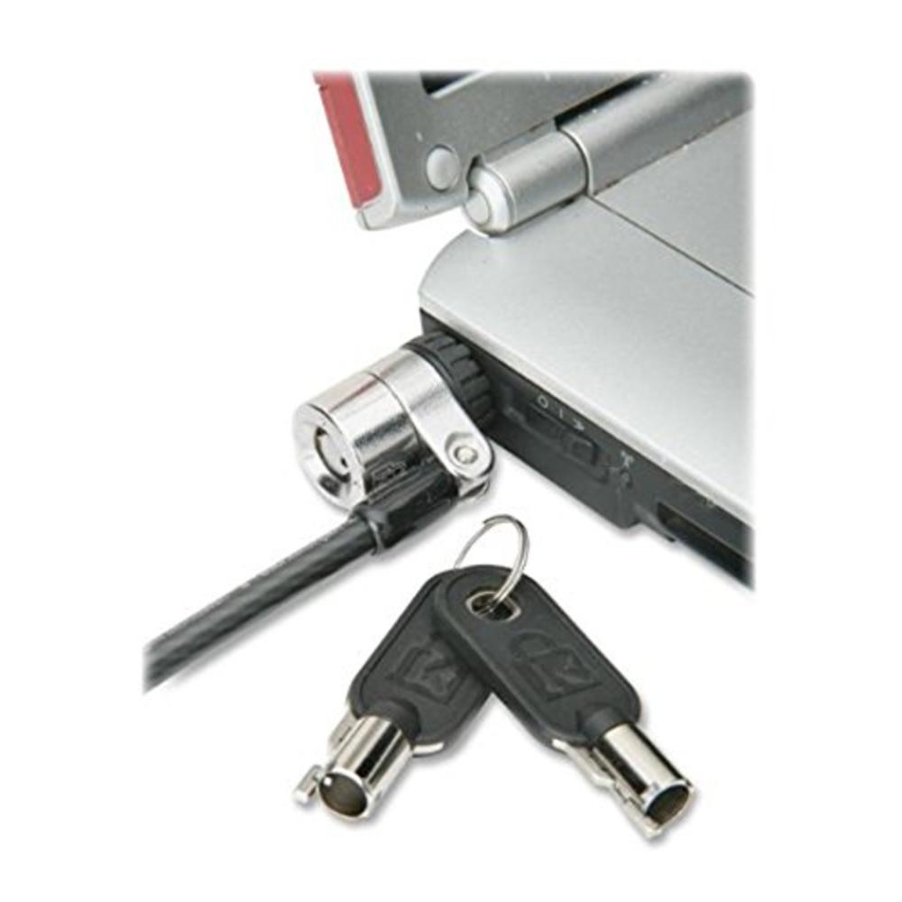 AbilityOne 5340013842016, Kensington Laptop Security Lock and Cable, 6ft, Two Keys, Silver