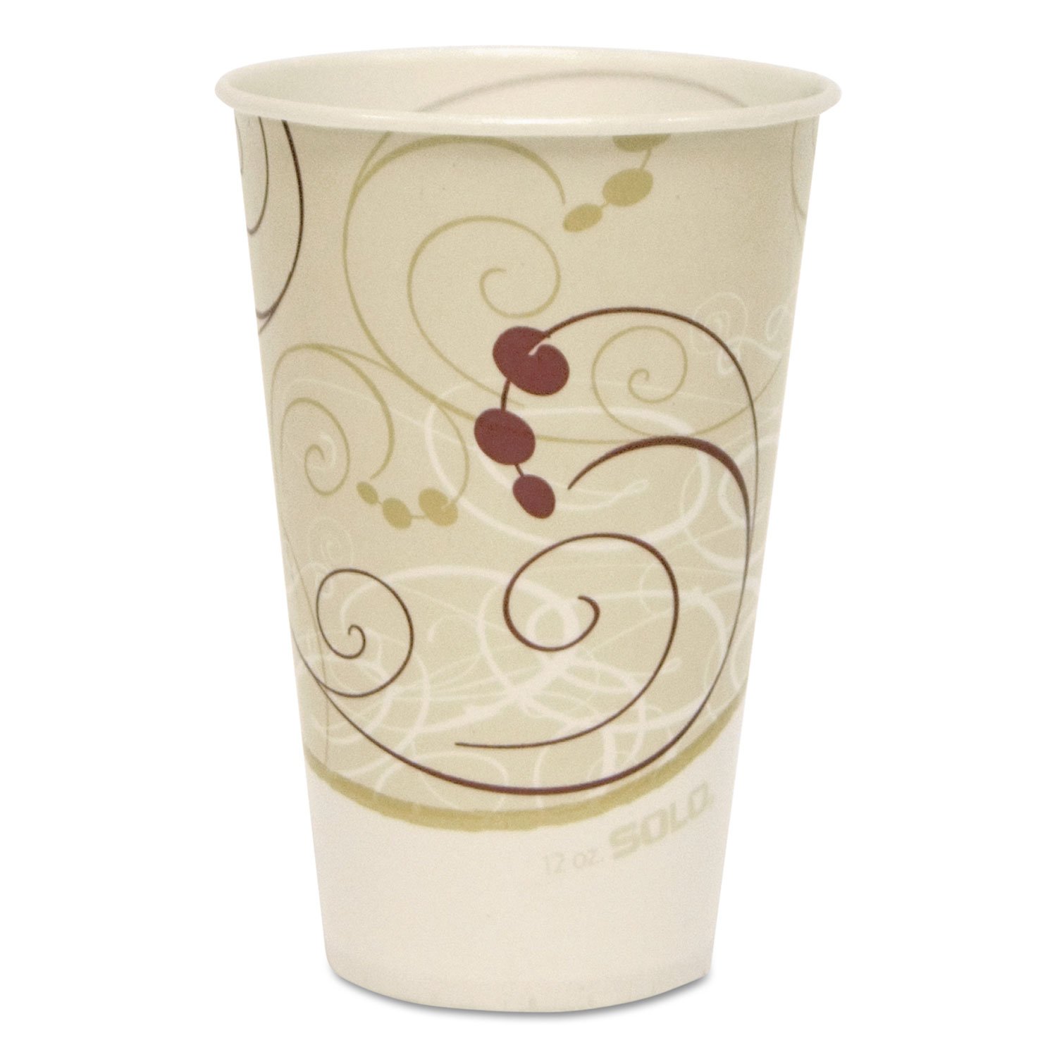Solo Symphony Treated-Paper Cold Cups, 12 oz, White/Beige/Red, 100/Bag, 20 Bags/Carton