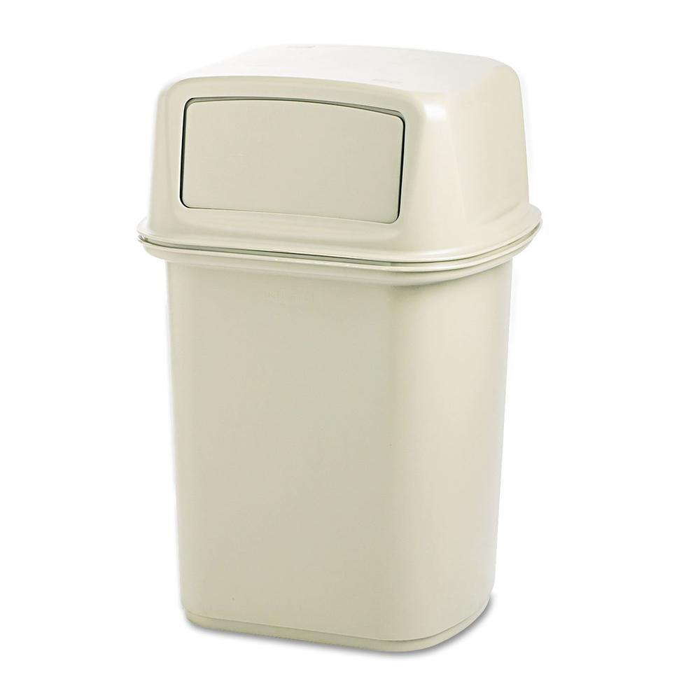 Rubbermaid Ranger Fire-Safe Container, Square, Structural Foam, 45 gal, Beige