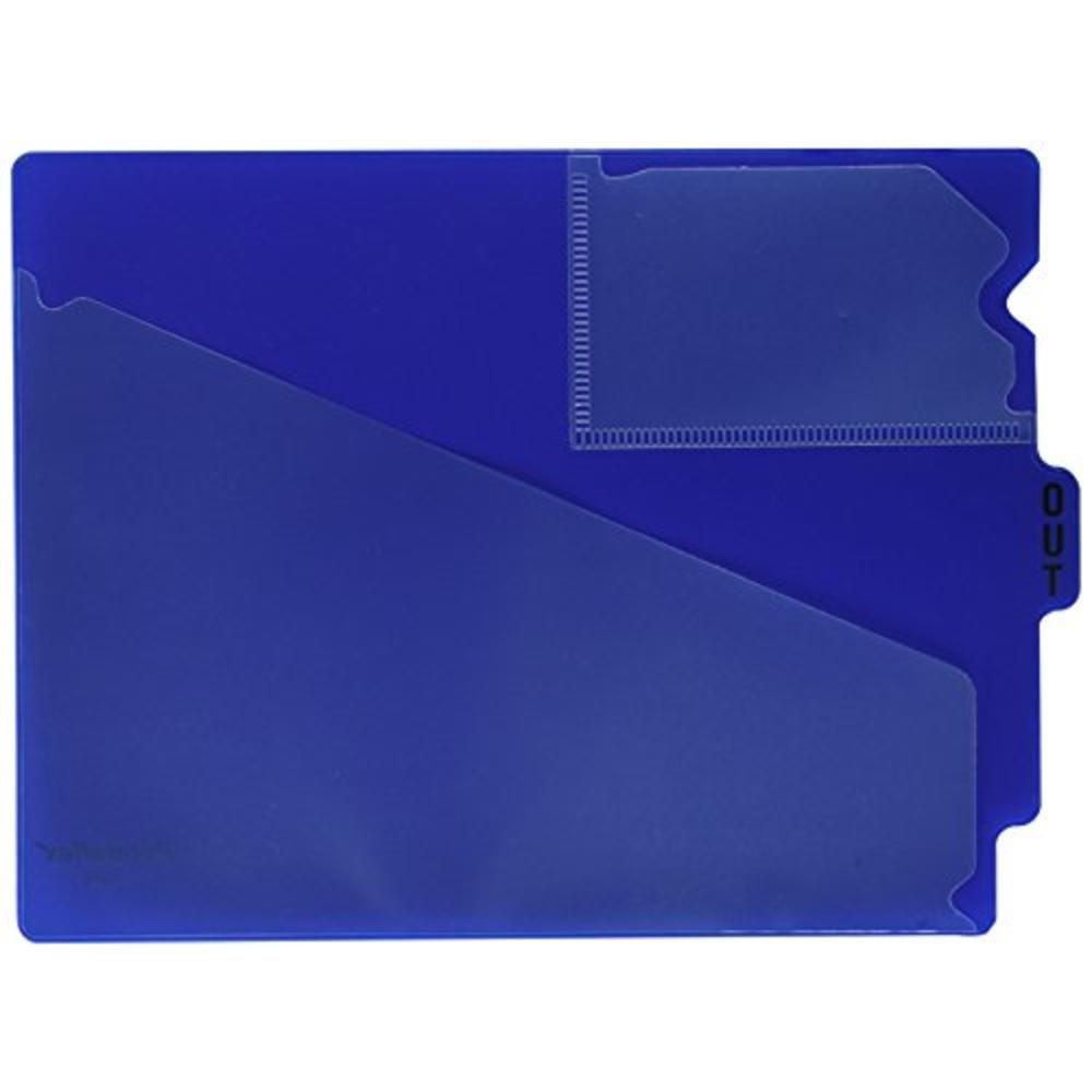 Pendaflex Colored Poly Out Guides With Center Tab, 1/3-Cut End Tab, Out, 8.5 X 11, Blue, 50/Box