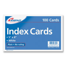 Esselte Pendaflex Corporation Ampad Plain Index Card