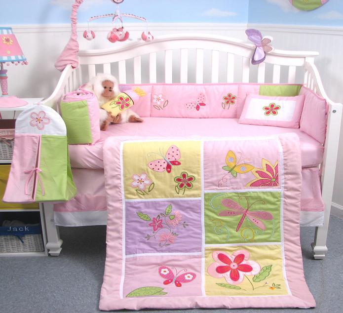 Soho Designs Erflies Meadows Baby Crib Nursery Bedding Set 14 Soho Designs Erflies Meadows Baby Crib Nursery Bedding Set 14 Pcs Included Diaper Bag With Changing Pad Accessory Case Bottle