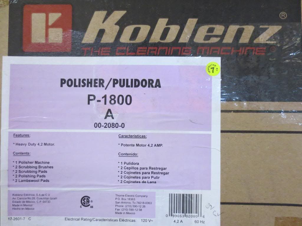 Koblenz E63kvrhn2b P 1800 Rug Shampooer And Floor Polisher 12 Inch Koblenz P 1800 Rug Shampooer And Floor Polisher 12 Inch