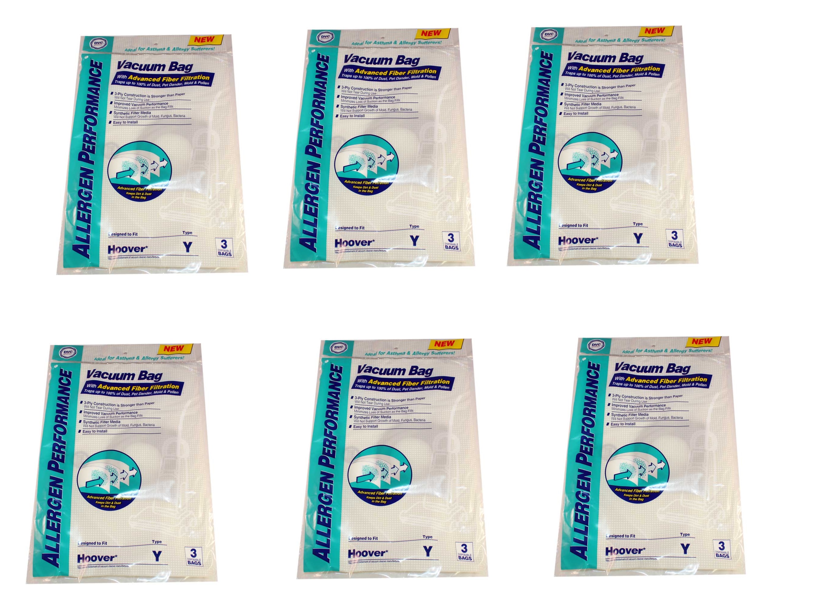 4010801y 12 18 Hoover Ah10040 Type Y Hepa Certified Filtrete Hoover 18 Ah10040 Type Y Hepa Certified Filtrete Windtunnel Tempo Vacuum Bags Fits