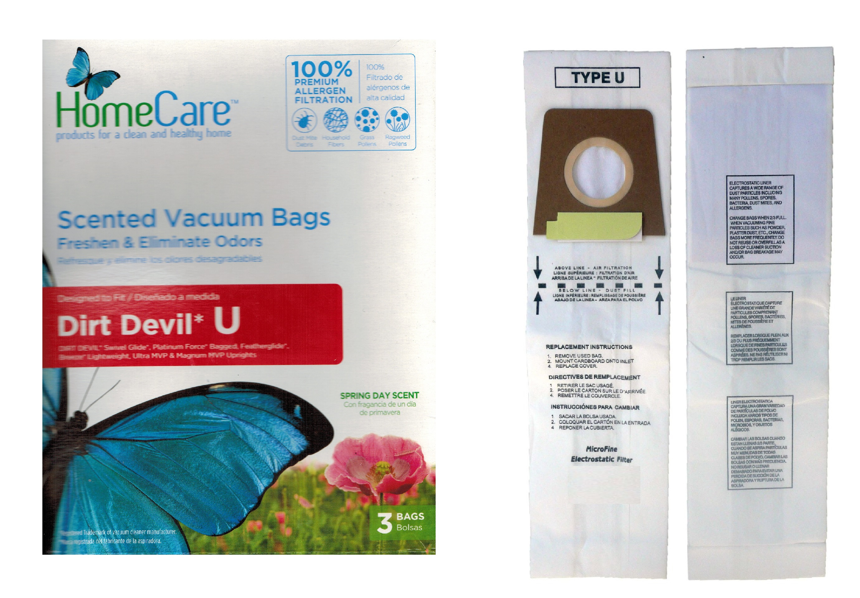 3920750001 311501600 Febreze Scented Royal Dirt Devil Type U Bag 3 3920750001 311501600 Febreze Scented Royal Dirt Devil Type U Bag 3 Pk Fits Ry7400 And All Uprights Using Bags 3pk Made In Usa