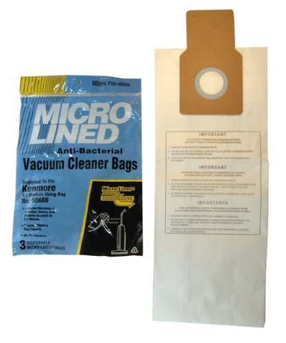 Home Care 437654 For Kenmore 50688 Type U Micro Lined Replacement Home Care 437654 For Kenmore 50688 Type U Micro Lined Replacement Vacuum Bags 3 Pk