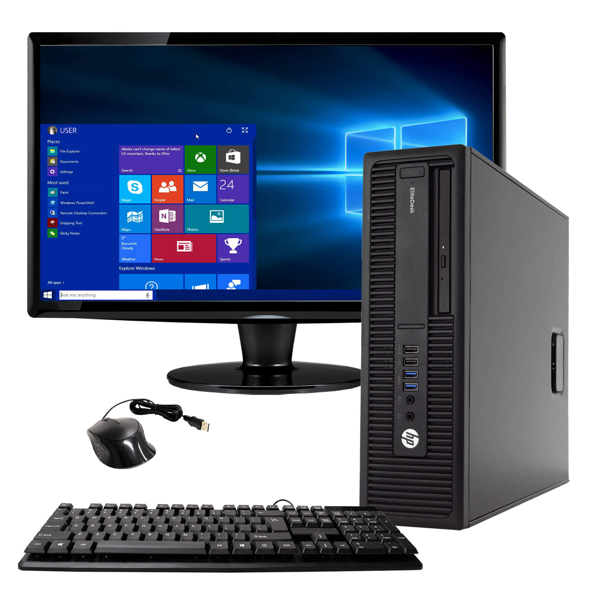 HP 800G2 Intel i5 8GB 240GB Solid State Drive SSD Windows 10 Pro WiFi  Desktop, image size:2000x2000